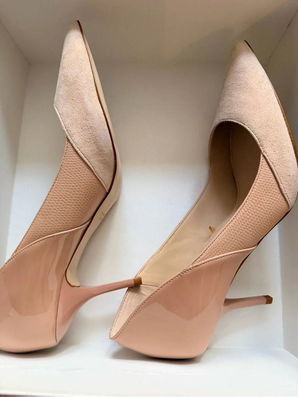 Zara Blush Nude Pointed-Toe Pumps S10/41